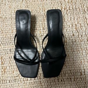 Black kitten heel